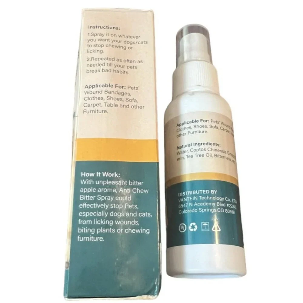 Pet Anti Chew Spray Stop Dog/Cat Biting Chewing‎ Bitter Natural Spray 50ML